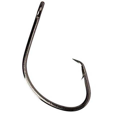 Owner Tournament Mutu Light Circle Hook, Size 10 Hangnail Point, Light Wire, NonOffset, Black Chrome, 7 5114T-111